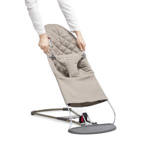 Assento de tecido para Bouncer BabyBjörn Sand Grey Cotton