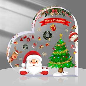 Decoração de Natal DIFFUNY acrílico em forma de coração para interior