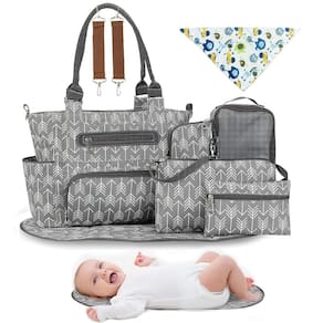 Conjunto de 8 sacos de fraldas para fraldas para bebês Moclever com bolsa de mamadeira