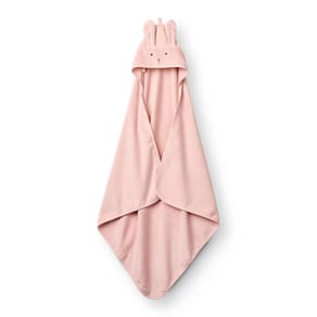 Toalha de banho para bebês Huxie de algodão orgânico com capuz 80x80cm Coelho