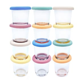 Frascos de armazenamento de alimentos para bebês Elk and Friends, vidro de borosilicato, 120 ml