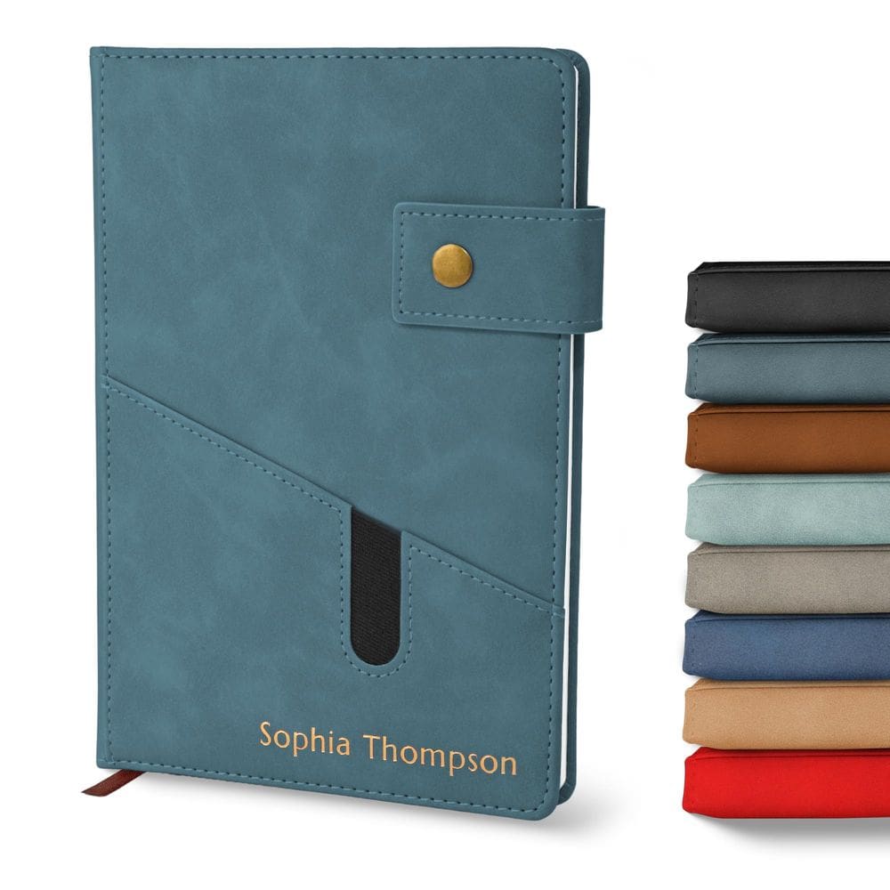 Notebook Promot Diário personalizado forrado em couro A5
