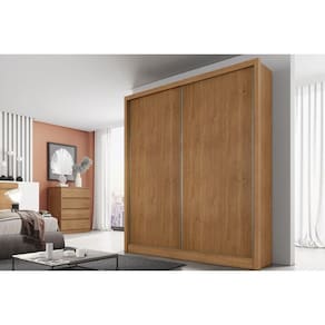 Guarda Roupa 2 Portas de Correr e 3 Gavetas Virtus/Toledo Plus Cumaru - Novo Horizonte
