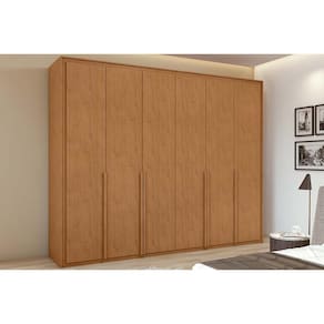 Guarda Roupa Casal 6 Portas e 6 Gavetas Imperatore Amêndoa - Lopas
