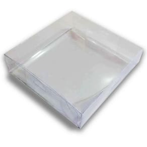 Caixa De Presente 19X19X5 Cm, 10 Unid, Transparente, Acetato