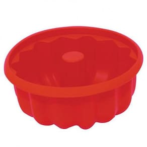 Forma Redonda De Silicone Com Furo No Meio Pudim 25cm