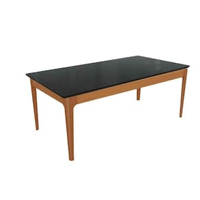 Mesa p/ Cozinha Mira Madeira Maciça c/ Tampo Madeirado c/ Vidro 90x160cm 7895155626754 - Kappesberg