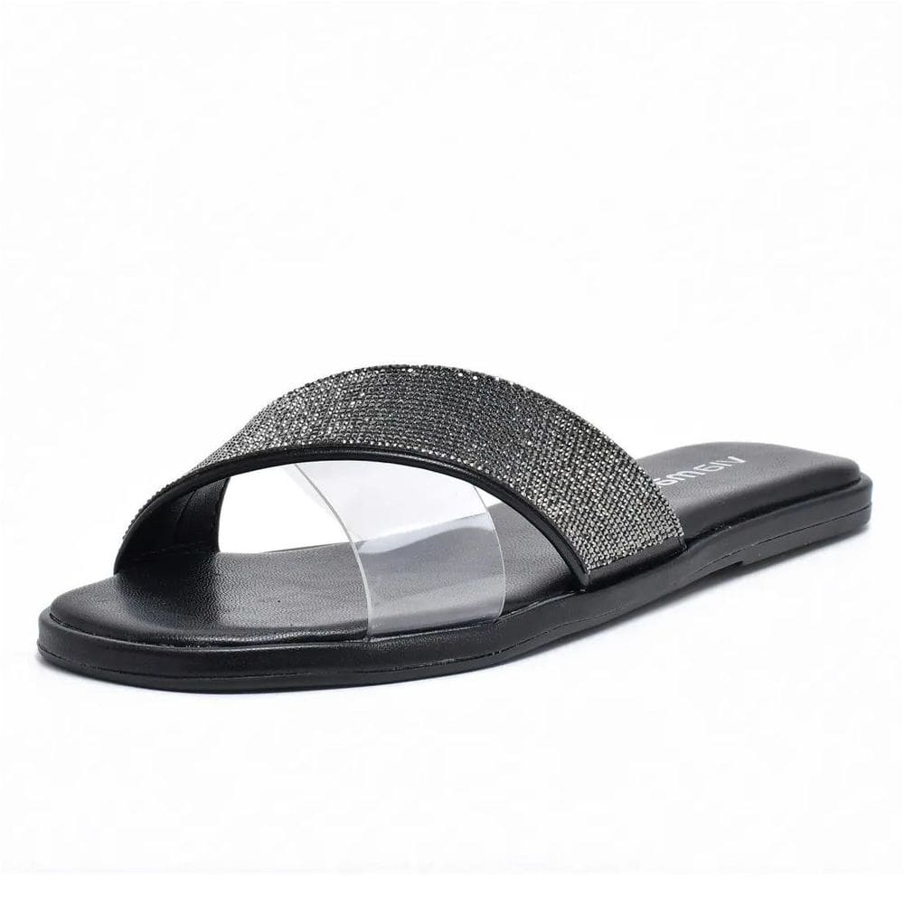 Chinelo Rasteira Feminina Flat Brilho Via Marte 23-20408