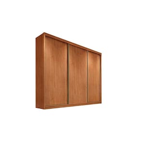 Guarda Roupa 3 Portas de Correr e 8 Gavetas Diamond/Londres Cumaru - Novo Horizonte