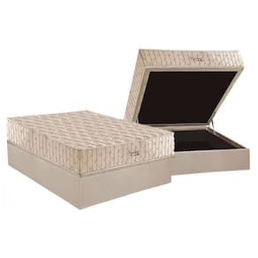 Cama Box Baú Casal: Colchão Molas Ensacadas D Angelis Anjos Superlastic Anjos Hotel + Base CRC Suede Clean (138x188)