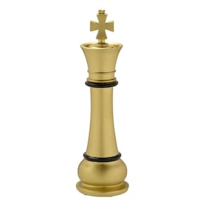 Escultura Rei Decorativo Xadrez Em Resina 33Cm