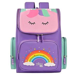 Mochila Costas Unicórnhio Roxo Yins