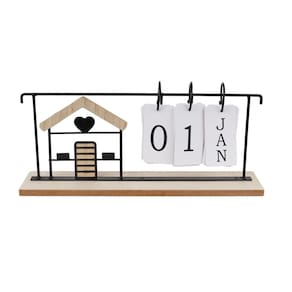Calendario Decorativo Mdf E Metal 31,5Cm