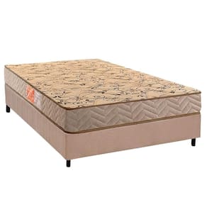 Conjunto Box Casal: Colchão Espuma Paropas D33 Pasquale Wave Clean + Base CRC Suede Clean (138x188)