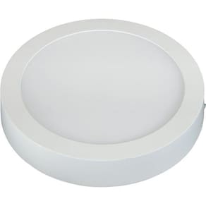 Painel Plafon Led de Sobrepor Taschibra Redondo 12W, Luz Branca 6500K