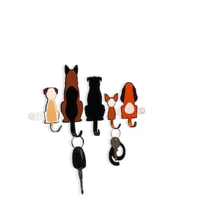 Porta-Chaves Cachorros Em Metal 24Cm