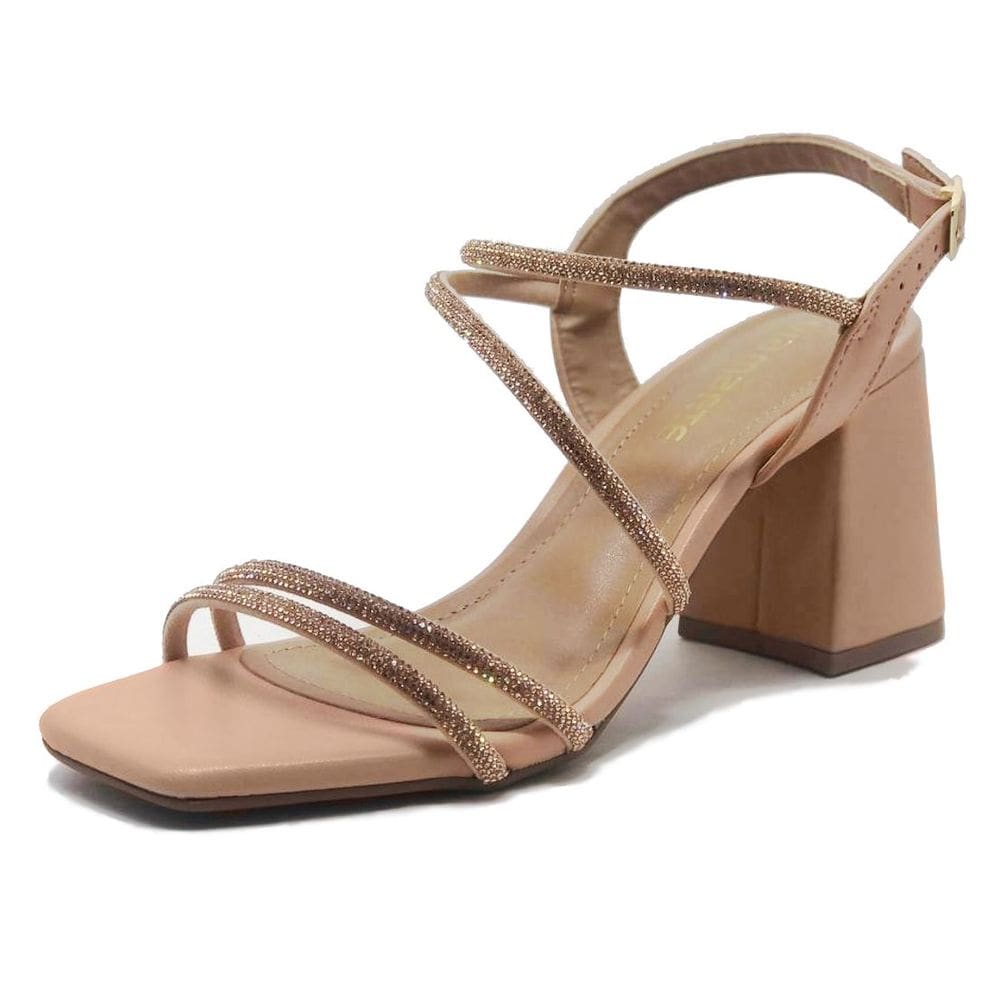 Sandália Brilho Festa Salto Medio Via Marte 23-10114