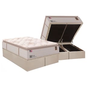 Conjunto Box Baú King: Colchão Molas Sealy LFK Doux Confort + Base CRC Courano Clean (193x203)