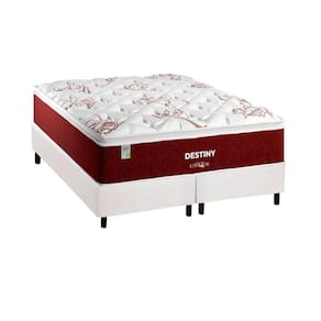 Conjunto Box King: Colchão Molas Plumatex Superlastic Destiny + Base CRC Courano White (193x203)