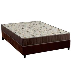 Conjunto Box Casal: Colchão Espuma Ortobom D33 Physical Hiper Resistente 20 + Base CRC Suede Brown (138x188)