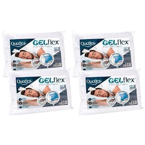 Travesseiro Viscoelástico Gelflex Nasa GN1100 c/ Capa Percal 200 Fios Kit c/ 4 Un (50x70) - Duoflex
