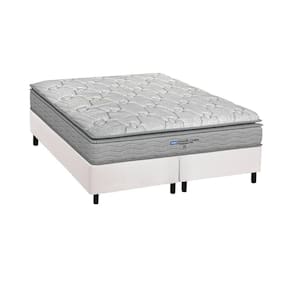 Cama Box Queen: Colchão Espuma D45 Probel Anatômico Guarda Costas Próextreme Plus + Base CRC Courano White (158x198)