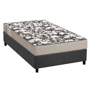 Conjunto Box Solteiro: Colchão Espuma Ortobom D26 Physical Ultra Resistente + Base CRC Suede Gray (78x188)