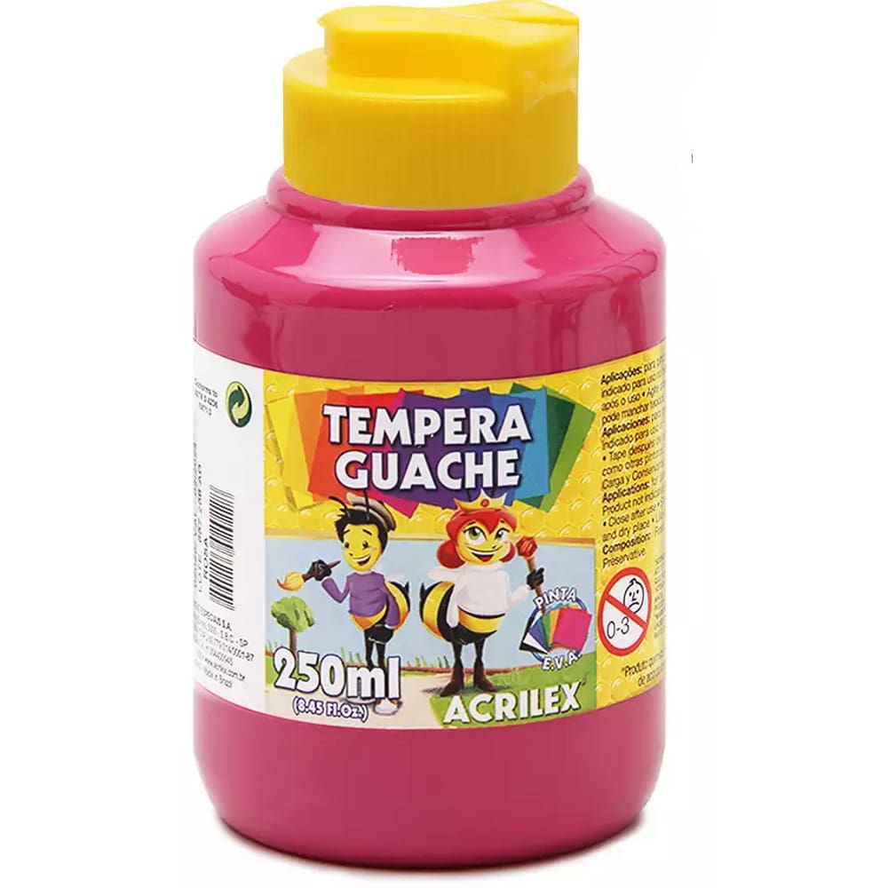 Tinta Tempera Guache 250ml Rosa 537 Acrilex