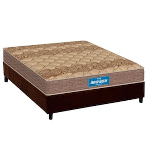 Conjunto Box Viúva: Colchão Anatômico Probel D33 Firmepedic Guarda Costas PróIntense Brown + Base CRC Suede Brown (128x188)