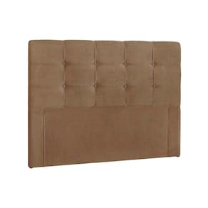Painel de Cama Box Estofada Queen Clean Plus Suede Bege - Simbal