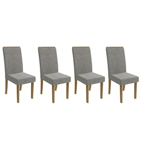 Cadeira de Cozinha 2CAD142FR Kit 4 Un Freijó /Linho Cinza Mesclado - Kappesberg