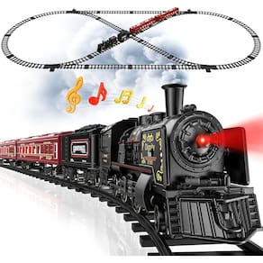 Conjunto de trem Hot Bee com trilhos de luxo, elétrico com fumaça e luz