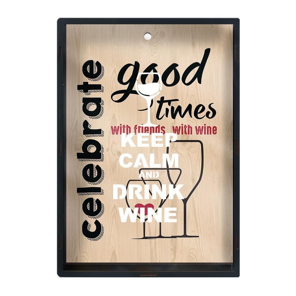 Quadro Porta Rolhas Vinho Em Mdf Amigos Vinho Celebração