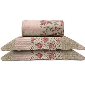 Cobre Leito Buettner King Microfibra Renove Estampado Solace 3 Peças Bege