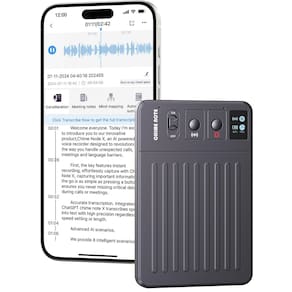 Gravador de voz ClicoByte AI Voice Recorder 64GB de memória 107 idiomas