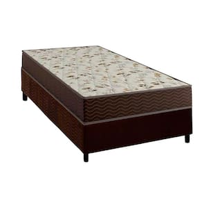 Conjunto Box Solteiro: Colchão Espuma Ortobom D33 Physical Hiper Resistente 20 + Base CRC Suede Brown (78x188)