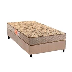 Conjunto Box Solteiro: Colchão Espuma Paropas D33 Pasquale Wave Clean + Base CRC Suede Clean (96x203)