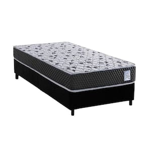 Conjunto Box Solteiro: Colchão Anatômico Herval Compact AG 65 / Ag Biello + Base CRC Suede Black (88x188)