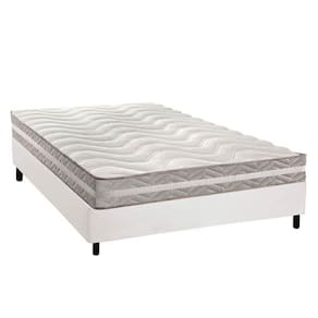 Conjunto Box Casal: Colchão Espuma Paropas D33 D45/ Pro Sono Double Face Prata + Base CRC Courano White (138x188)