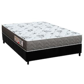 Conjunto Box Casal: Colchão Espuma Orthoflex D33 ComfortPedic Black + Base CRC Suede Black (138x188)