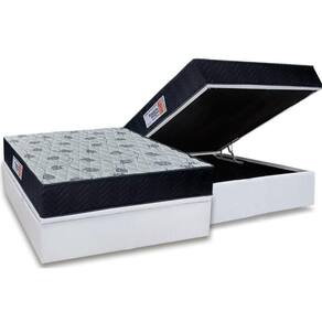 Cama Box Baú Casal: Colchão Anatômico Orthoflex Foggia Sogni Unic Face + Base CRC Courano White (138x188)
