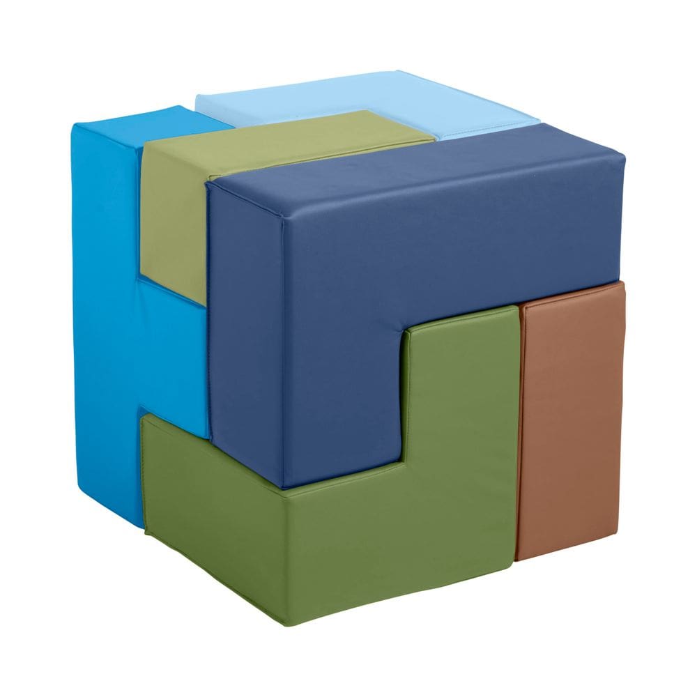 Blocos de construção ECR4Kids SoftZone Brainy Foam Puzzle de 7 peças