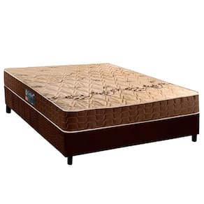 Conjunto Box Viúva: Colchão Espuma D Angelis Anjos D28 Confort + Base CRC Suede Brown (128x188)