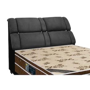 Painel de Cama Box Estofada Casal Imperador Suede Cinza - Simbal