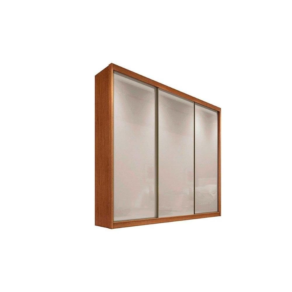 Guarda Roupa 3 Portas de Correr e 4 Gavetas Diamond/Londres Cumaru/Fendi - Novo Horizonte