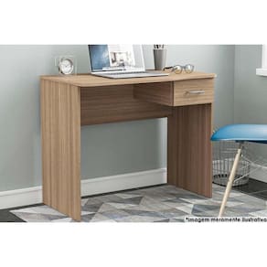 Mesa Computador Arapei c/ 1 Gaveta Castanho - Politorno