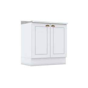 Balcão de Cozinha Modulado c/ Tampo Americana c/ 2 Portas 80cm Branco - Henn