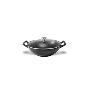 Wok com Tampa 31x9,5 4,4L Sauté Preta Brinox