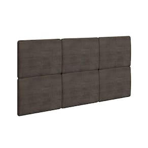Painel de Cama Box Estofada Modulada Lucca (3un) Casal/Queen - Suede Grafite - Rufato