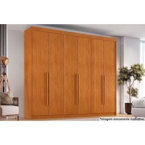 Guarda Roupa 6 Portas e 6 Gavetas Versalhes Cinamomo - Conquista